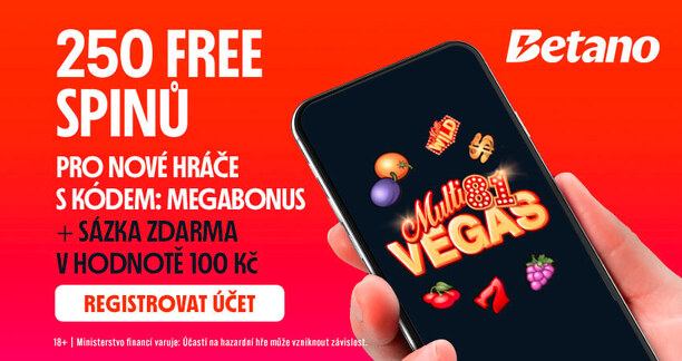 Registrujte se s promo kódem MEGABONUS v casinu Betano